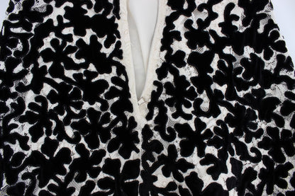 Robe longue maxi à volants en dentelle Ricamo à motifs floraux de Dolce & Gabbana