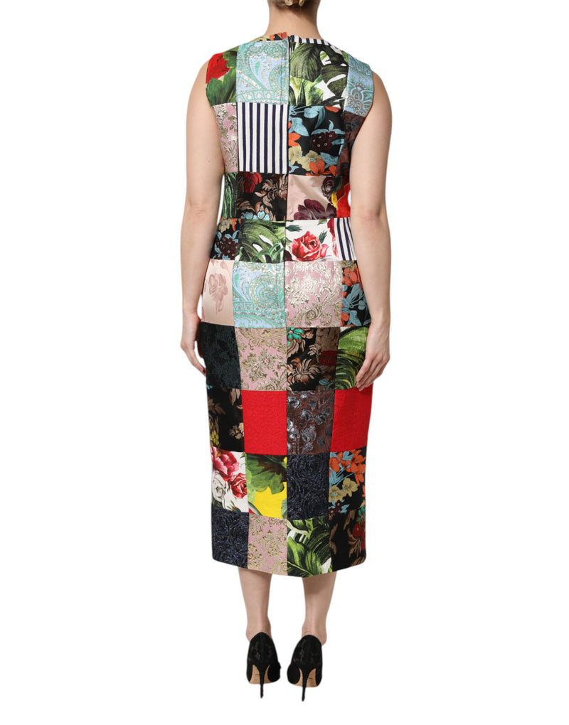 Robe sans manches Dolce & Gabbana Patchwork Multicolore