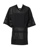 Dolce & Gabbana T-shirt V-neck Noir en Coton à Manches Courtes