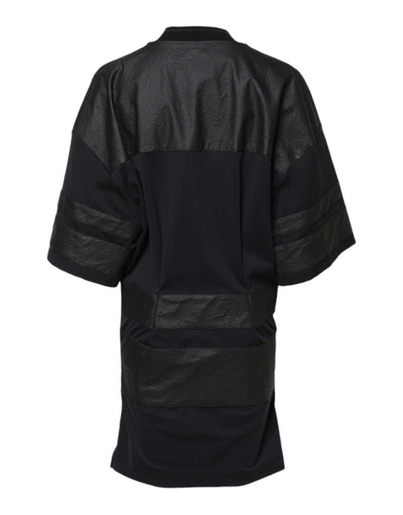 Dolce & Gabbana Black Cotton Short Sleeves V-neck T-shirt