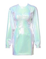Dolce & Gabbana Robe Mini à Manches Longues Blanche Bodycon