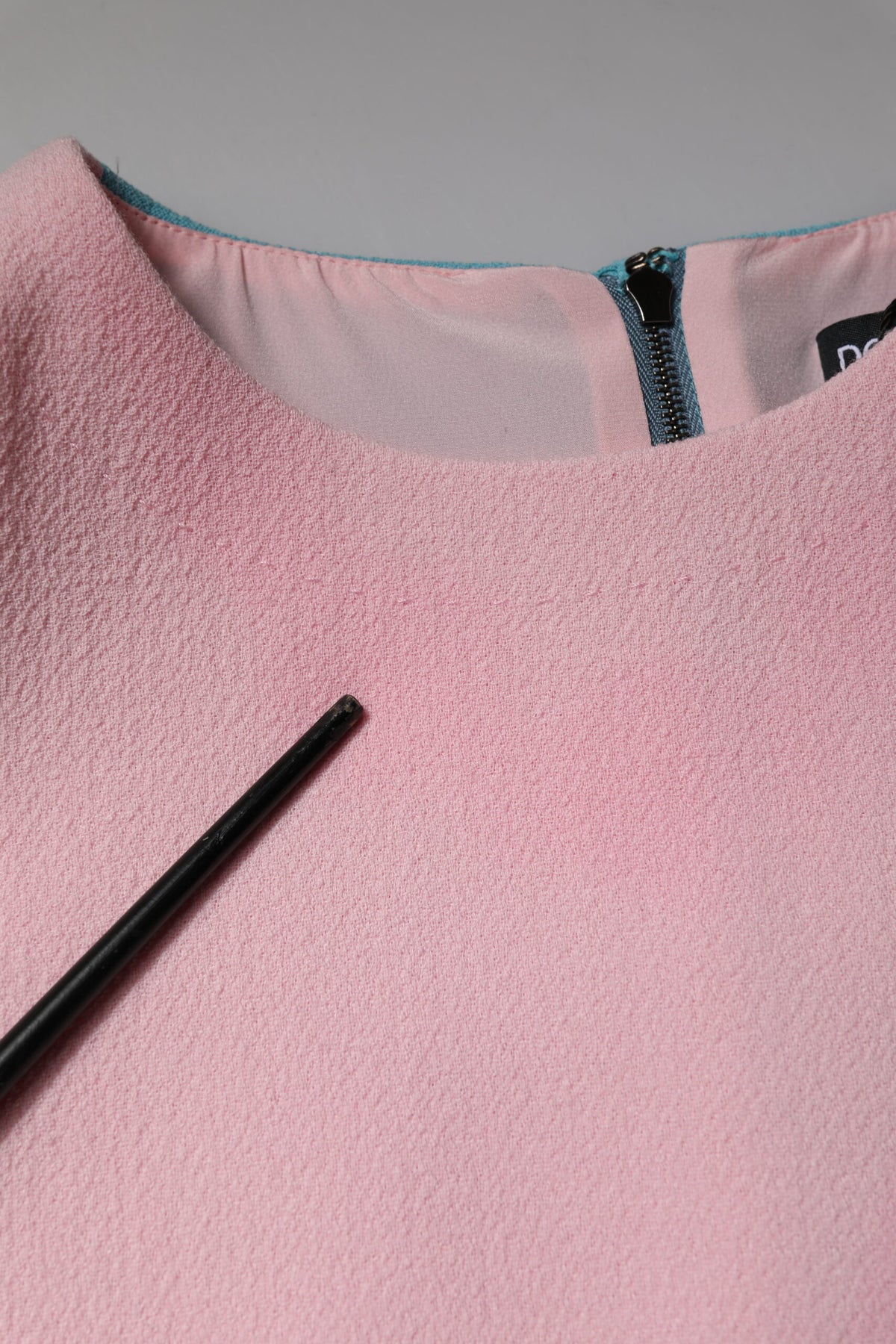Robe Mini Sans Manches Dolce & Gabbana en Laine Rose et Bleue