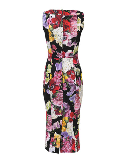 Dolce & Gabbana Multicolor Ortensia Patchwork Sheath Dress