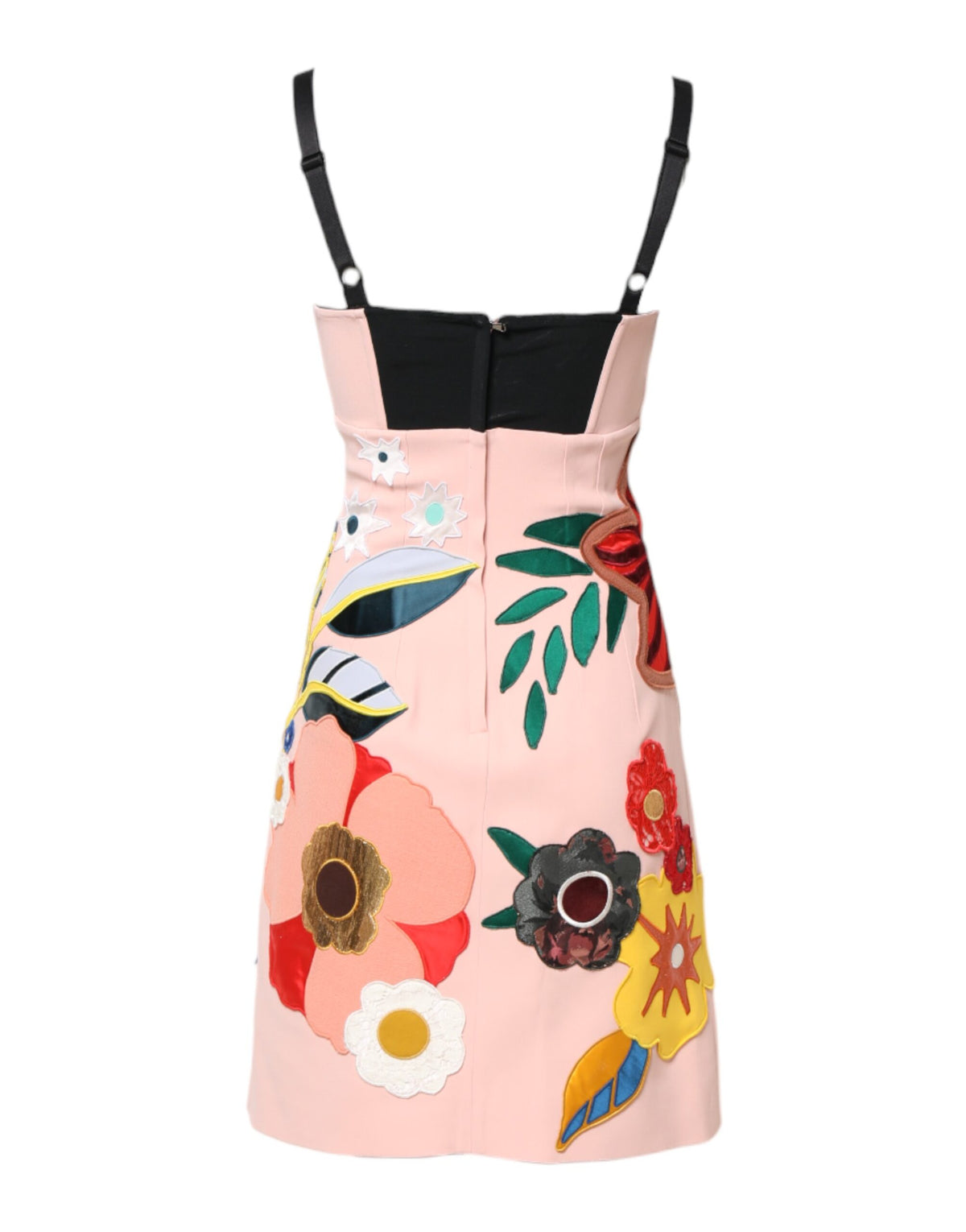 Dolce & Gabbana Robe Mini à Bretelles Spaghetti Imprimé Floral Rose