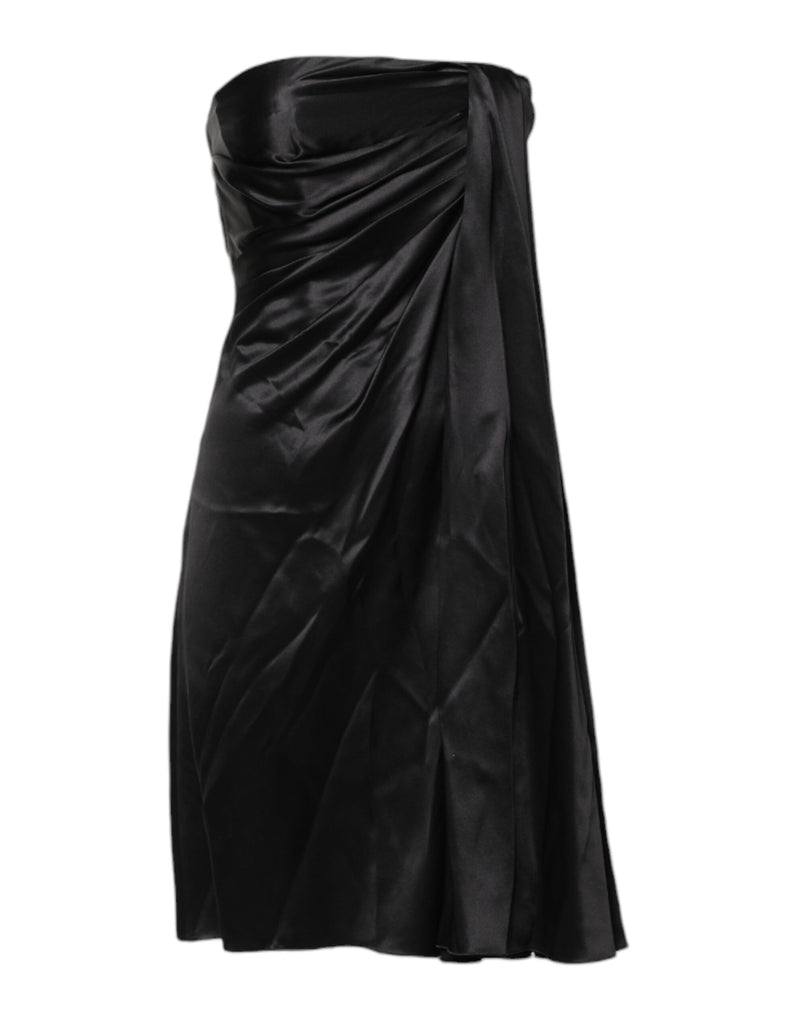 Robe Mini A-Line Sans Manches Noire Dolce & Gabbana