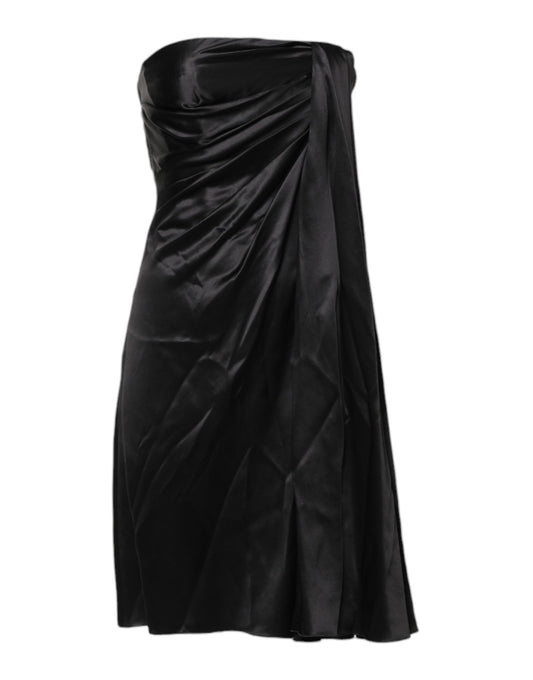 Robe Mini A-Line Sans Manches Noire Dolce & Gabbana