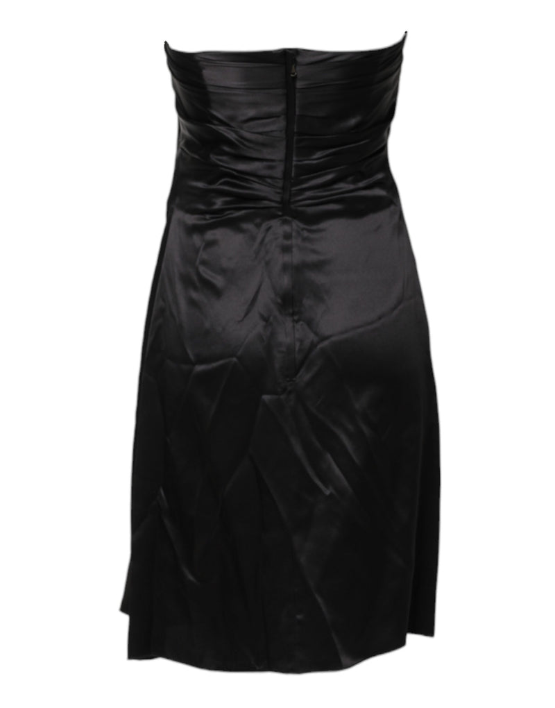 Robe Mini A-Line Sans Manches Noire Dolce & Gabbana