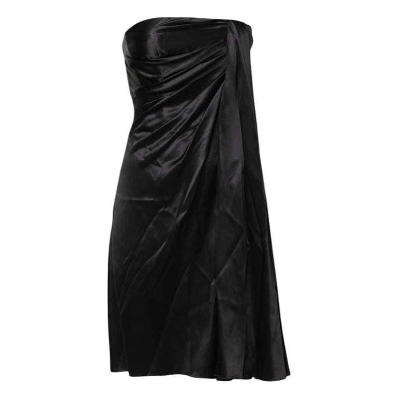 Robe Mini A-Line Sans Manches Noire Dolce & Gabbana