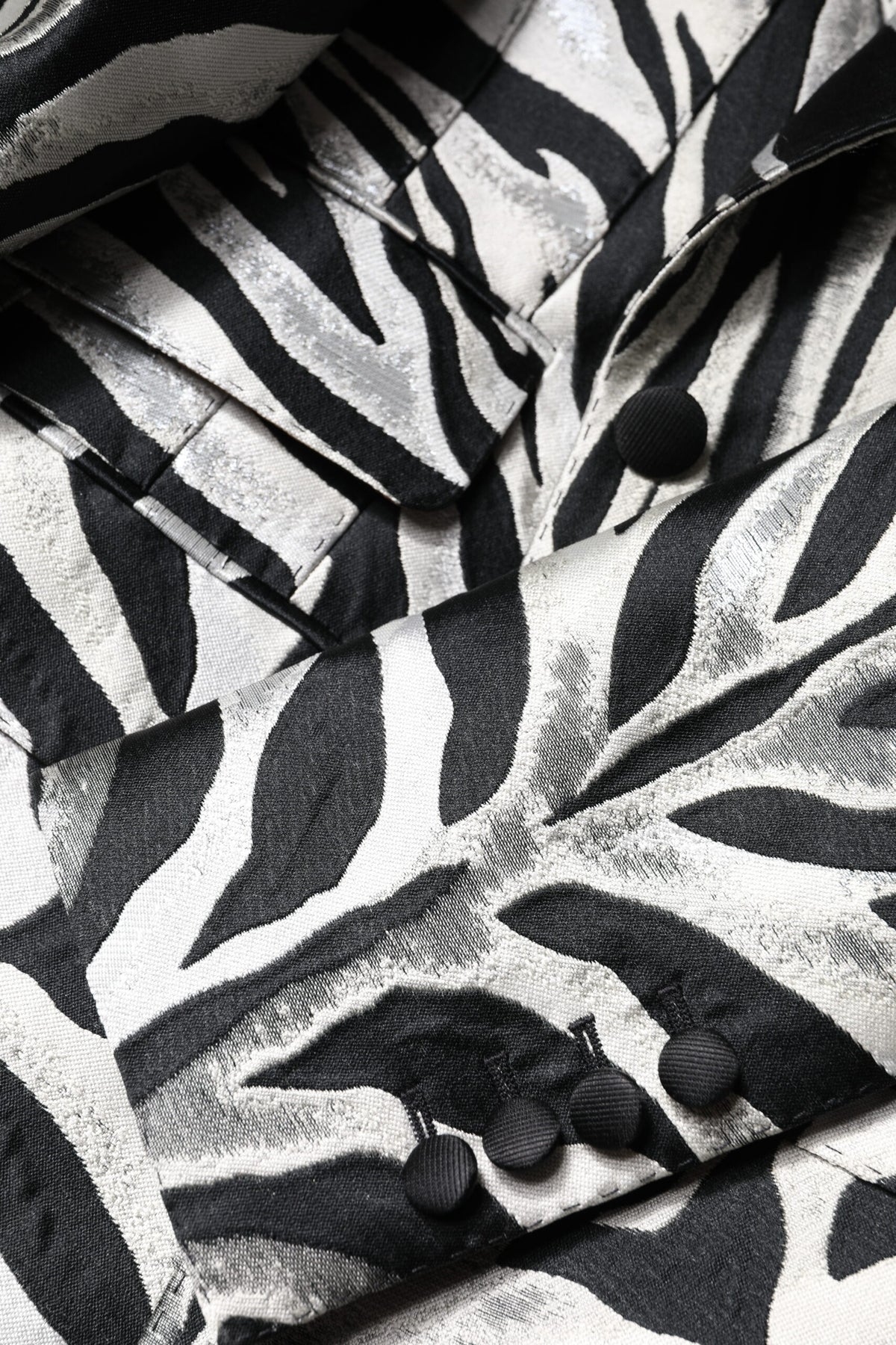Dolce & Gabbana Black and White Zebra Blazer Jacket