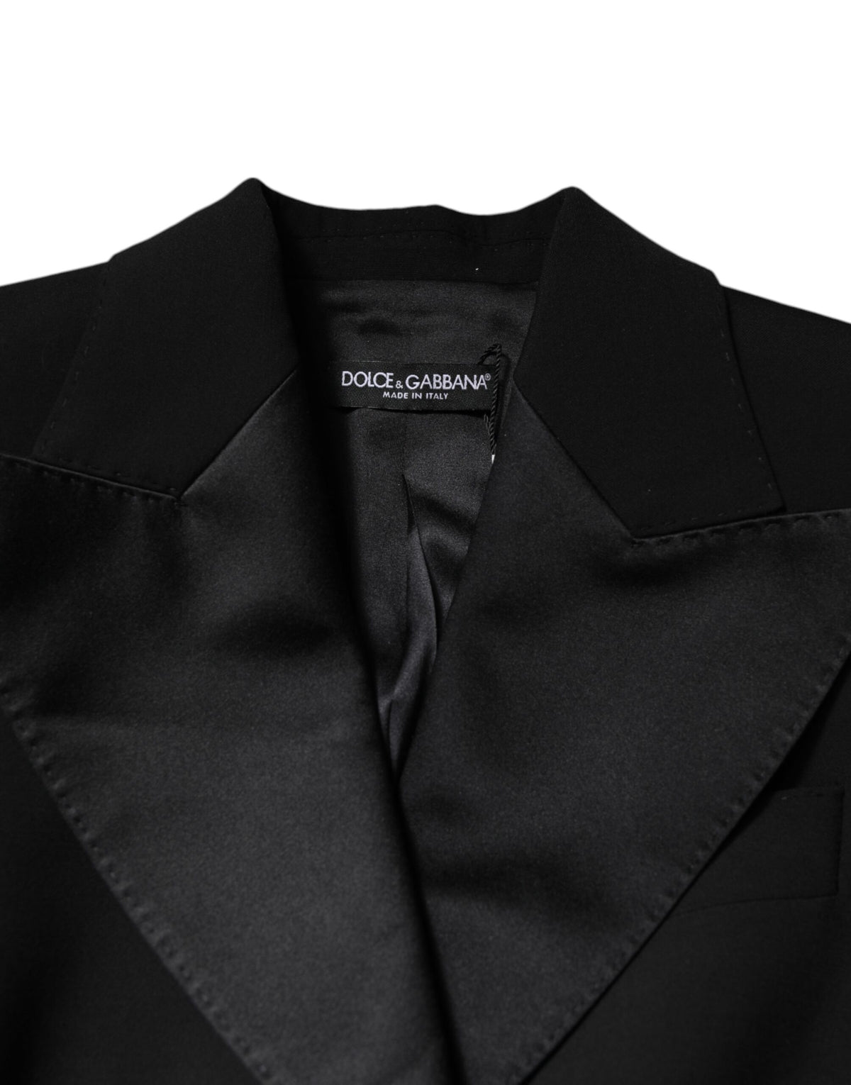 Dolce & Gabbana Black Virgin Wool Jumpsuit Dress Coat