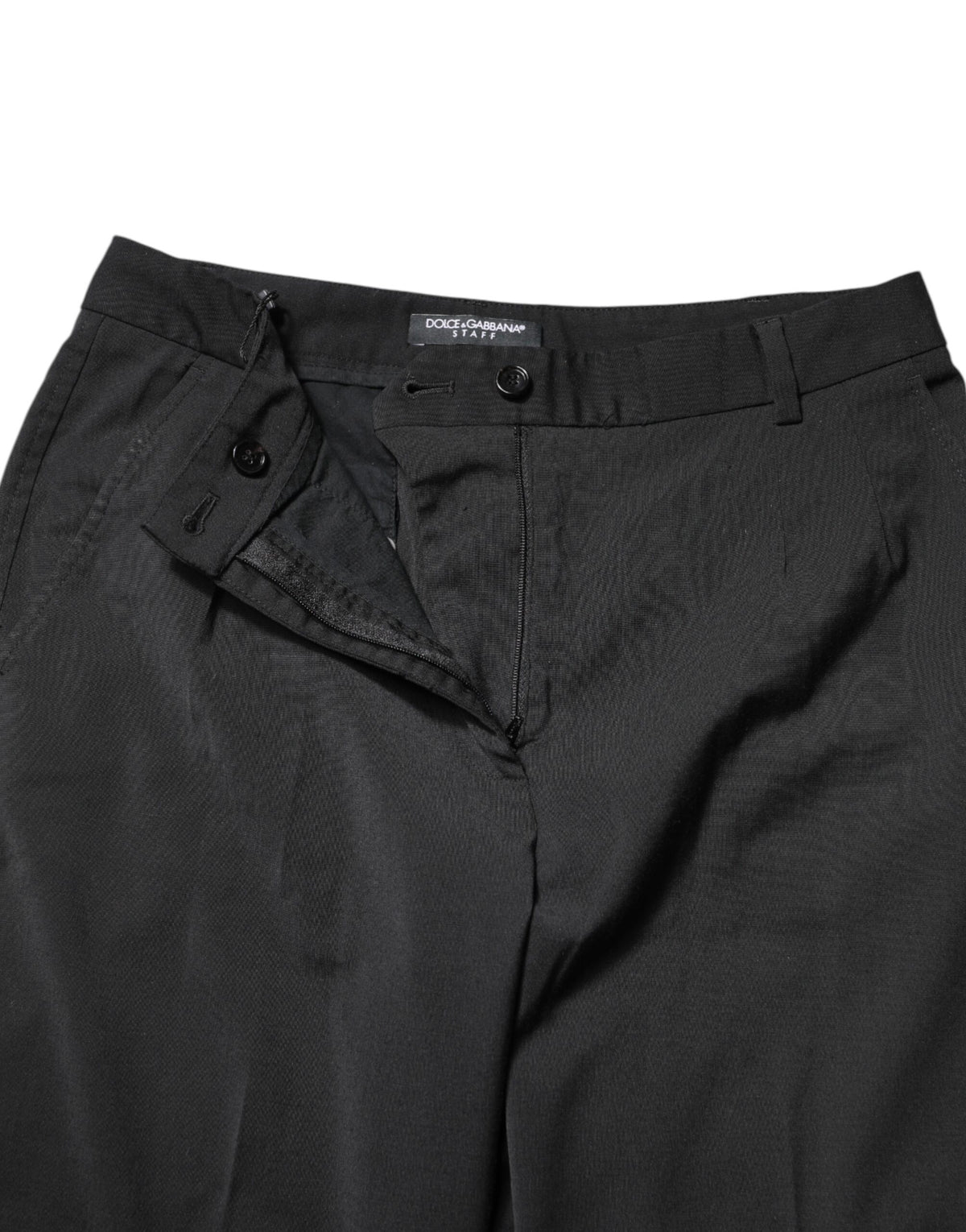 Dolce & Gabbana Pantalon Slim Fit Taille Haute Noir