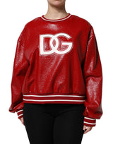 Pull en Laine Rouge Dolce & Gabbana avec Broderie DGLogo
