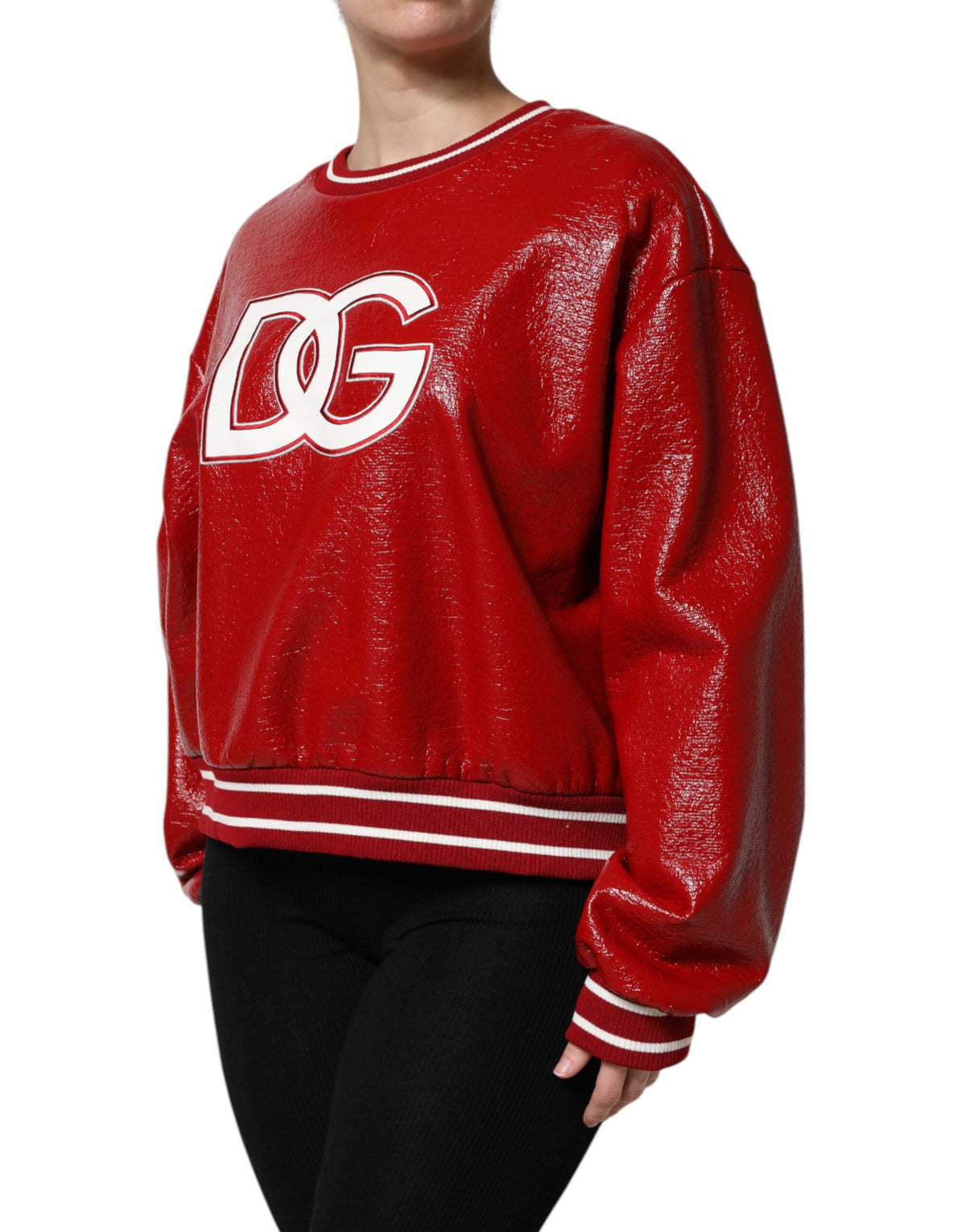 Pull en Laine Rouge Dolce & Gabbana avec Broderie DGLogo