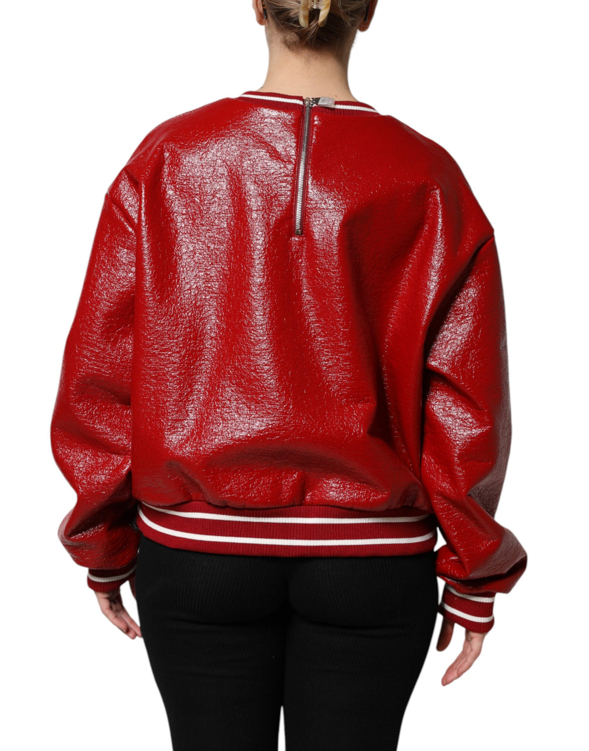 Pull en Laine Rouge Dolce & Gabbana avec Broderie DGLogo