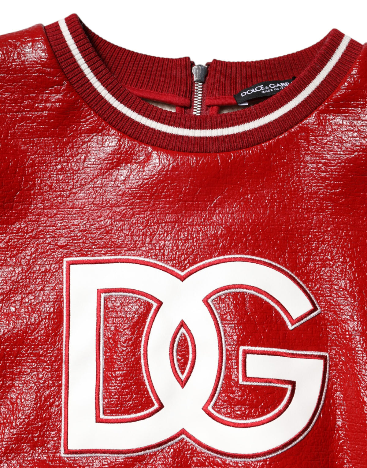 Pull en Laine Rouge Dolce & Gabbana avec Broderie DGLogo