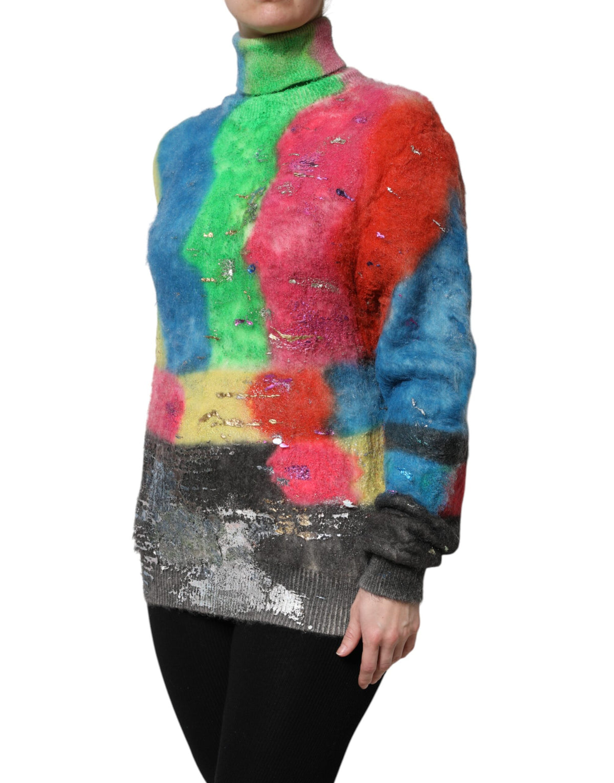 Pull en Mohair Multicolore Dolce & Gabbana pour Femme
