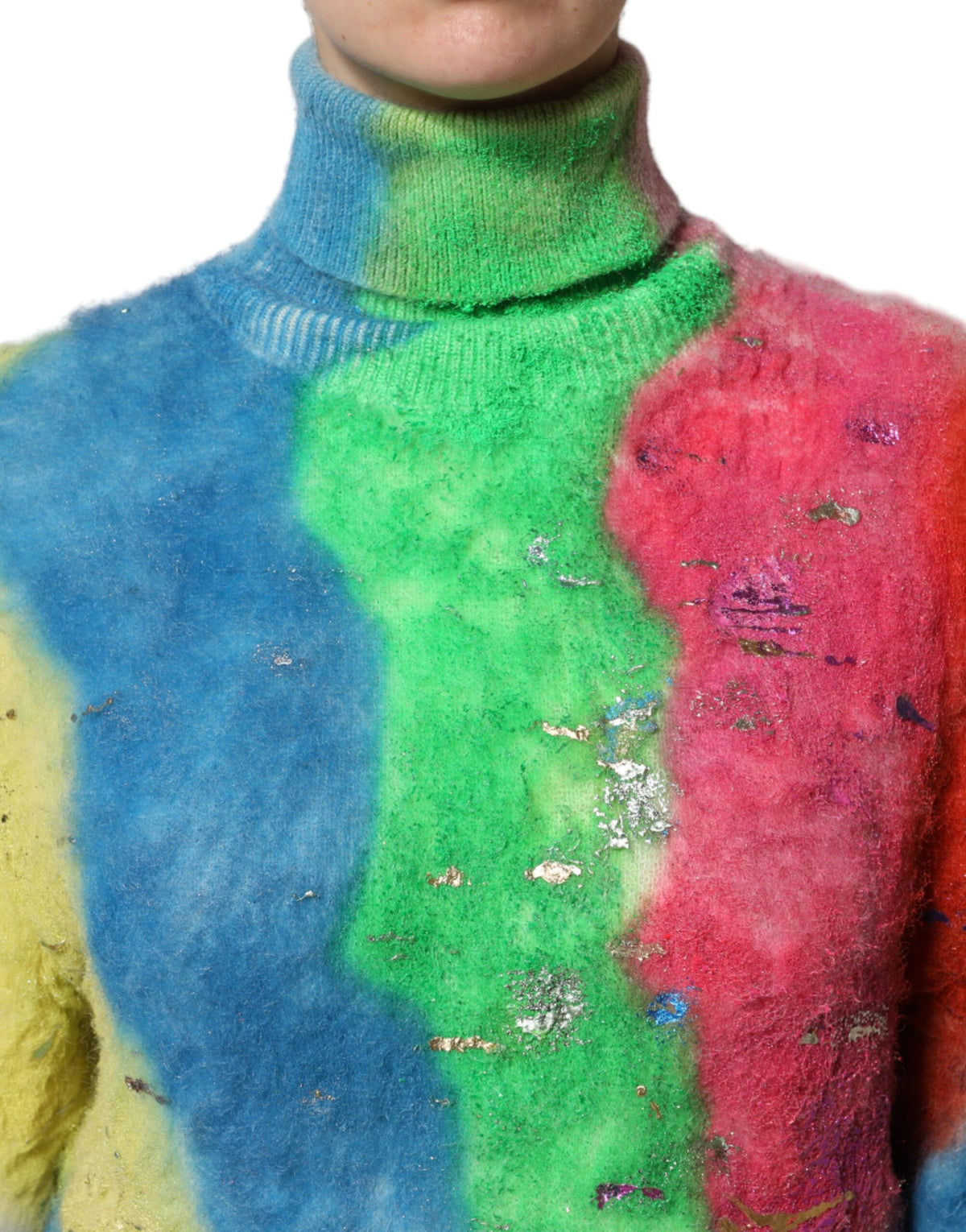 Pull en Mohair Multicolore Dolce & Gabbana pour Femme