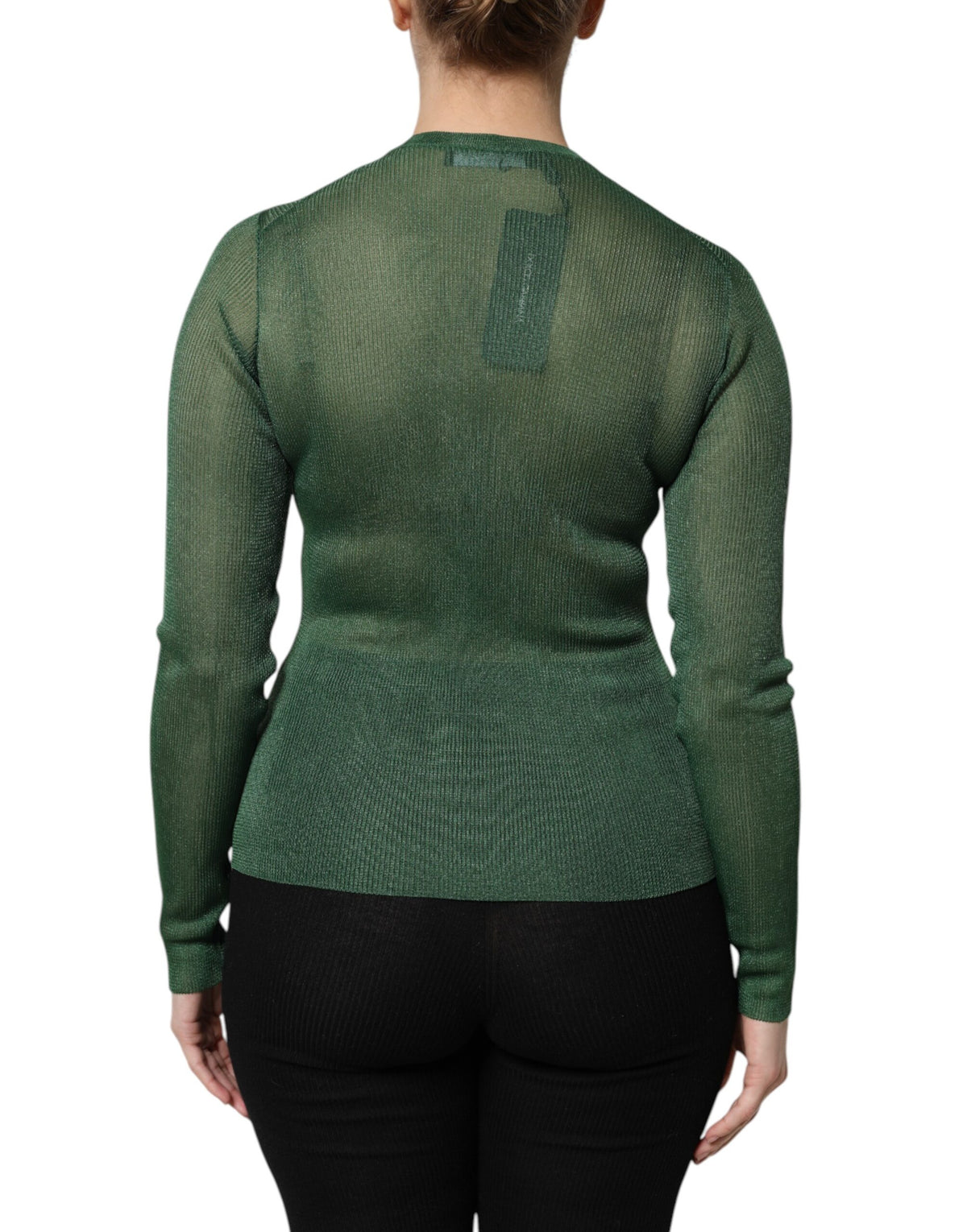 Dolce & Gabbana Cardigan Vert à Manches Longues - THS90399-40