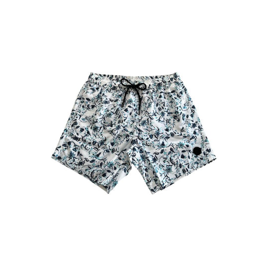 Trussardi Beachwear White Polyester Men's Swim Short