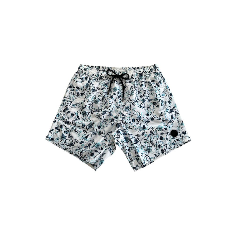 Trussardi Beachwear Men's Swim Shorts - White Polyester