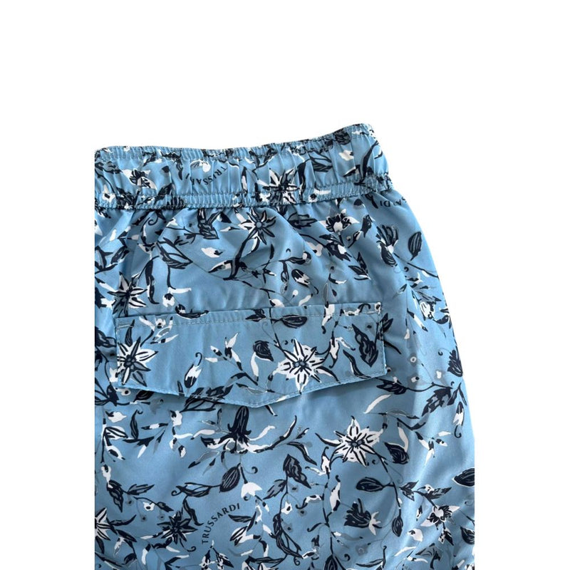 Trussardi Beachwear Light Blue Swim Shorts for Men