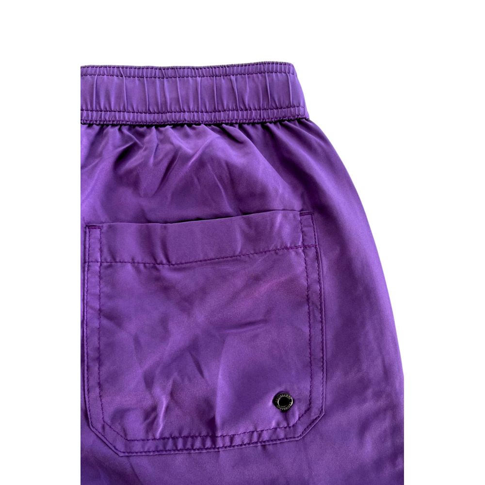 Short de bain pour homme en polyester violet de la marque Trussardi Beachwear