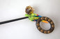 Dolce & Gabbana Multicolor Parrot Wood Brass Crystal Embellished Earrings