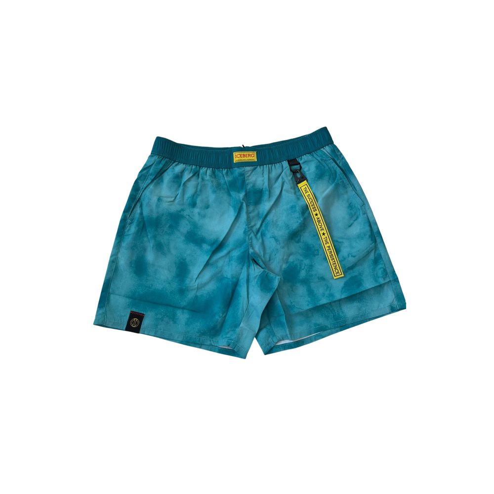 Short de bain pour homme en polyester bleu clair Iceberg
