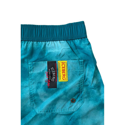Short de bain pour homme en polyester bleu clair Iceberg