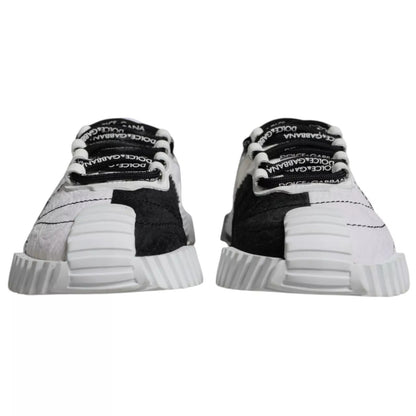 Dolce & Gabbana White Black Low Top NS1 Sneakers Shoes