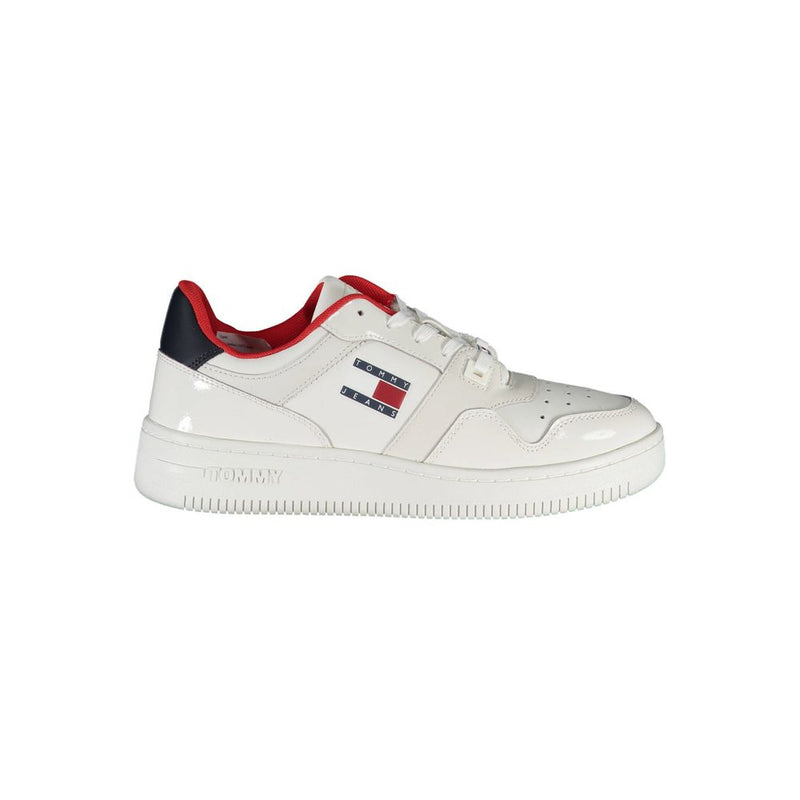 Tommy Hilfiger White Leather Women Sneaker - Sporty Chic