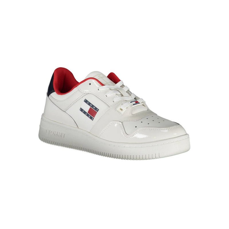 Tommy Hilfiger White Leather Women Sneaker - Sporty Chic