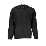 Pull en coton noir pour homme Calvin Klein avec capuche et poches
