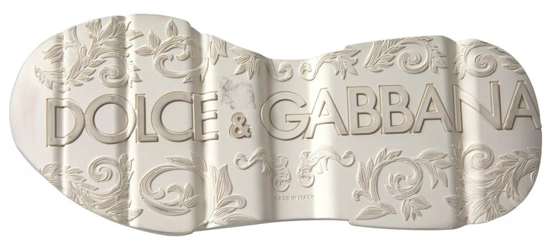 Dolce & Gabbana DAYMASTER Sneakers en cuir blanc et beige