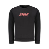 Pull ras du cou en coton noir Rifle pour homme