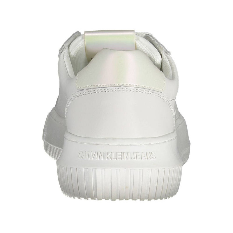 Calvin Klein White Leather Women Sneaker - Stylish & Comfortable