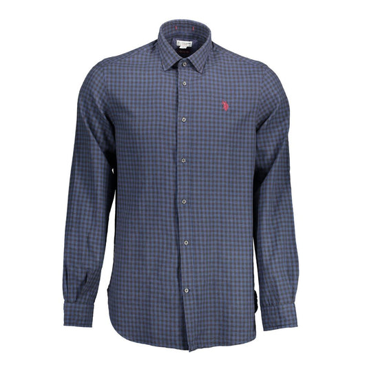 US POLO ASSN. Blauw katoenen herenshirt