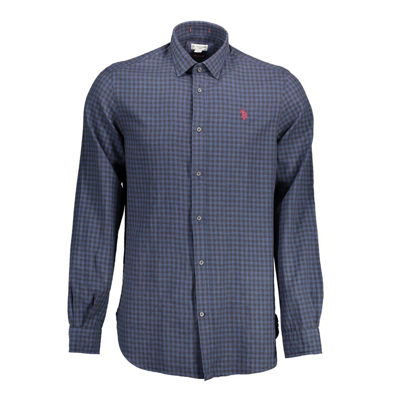 US POLO ASSN. Blauw katoenen herenshirt