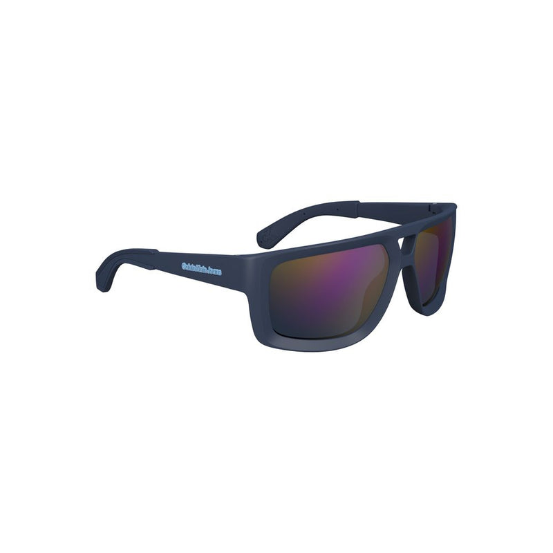 Lunettes de soleil Calvin Klein en plastique bleu pour homme