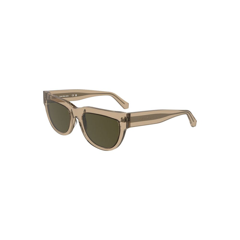Lunettes de soleil en acétate marron Calvin Klein pour femmes