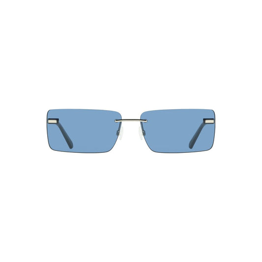Calvin Klein Blauwe Metalen Dames Zonnebril
