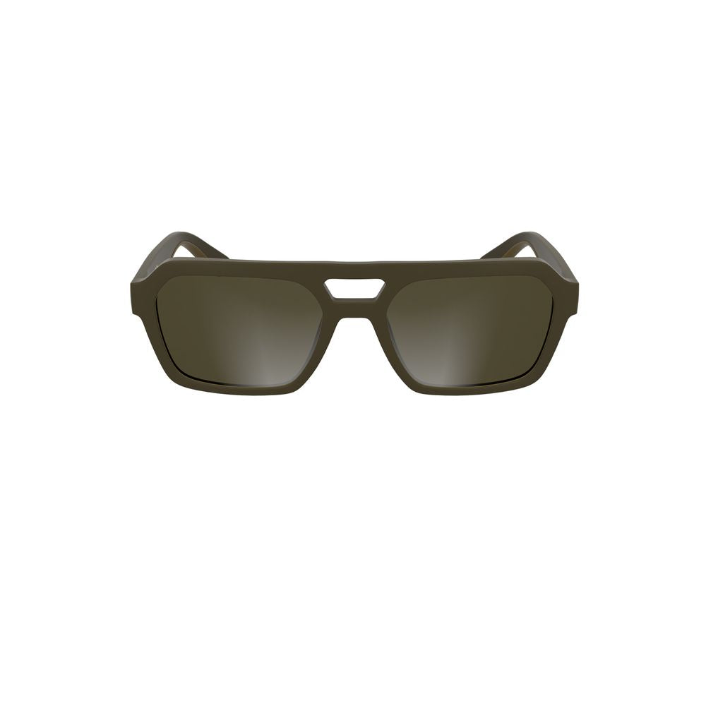 Lunettes de soleil pour homme Calvin Klein en tissu bio-sourcé brun