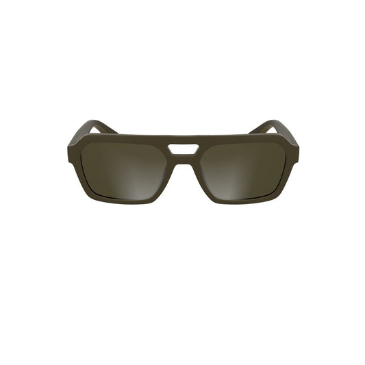 Lunettes de soleil pour homme Calvin Klein en tissu bio-sourcé brun