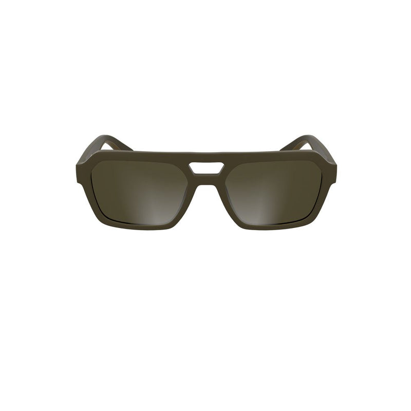 Lunettes de soleil pour homme Calvin Klein en tissu bio-sourcé brun