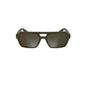Lunettes de soleil pour homme Calvin Klein en tissu bio-sourcé brun