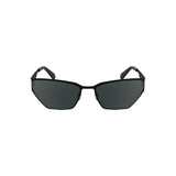 Lunettes de soleil Calvin Klein Black Metal Cat-Eye pour femmes