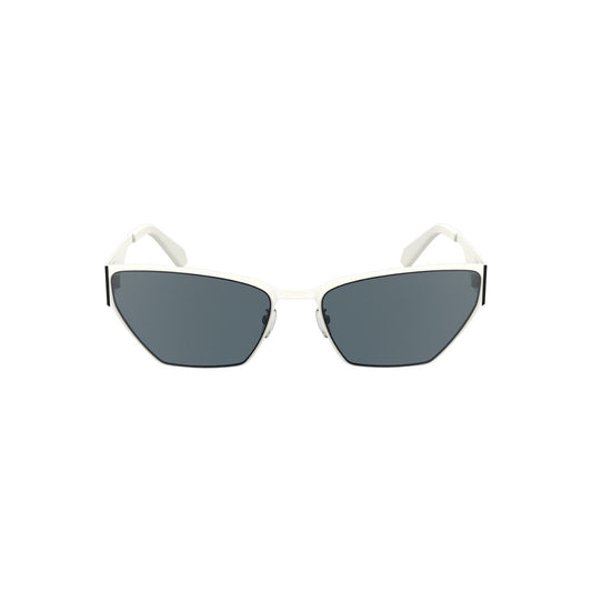 Calvin Klein Witte Metalen Dames Zonnebril