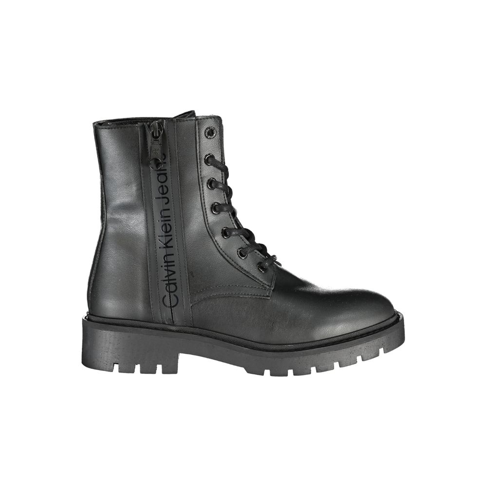 Calvin Klein Black Polyester Women Boot - Stylish Ankle Boots
