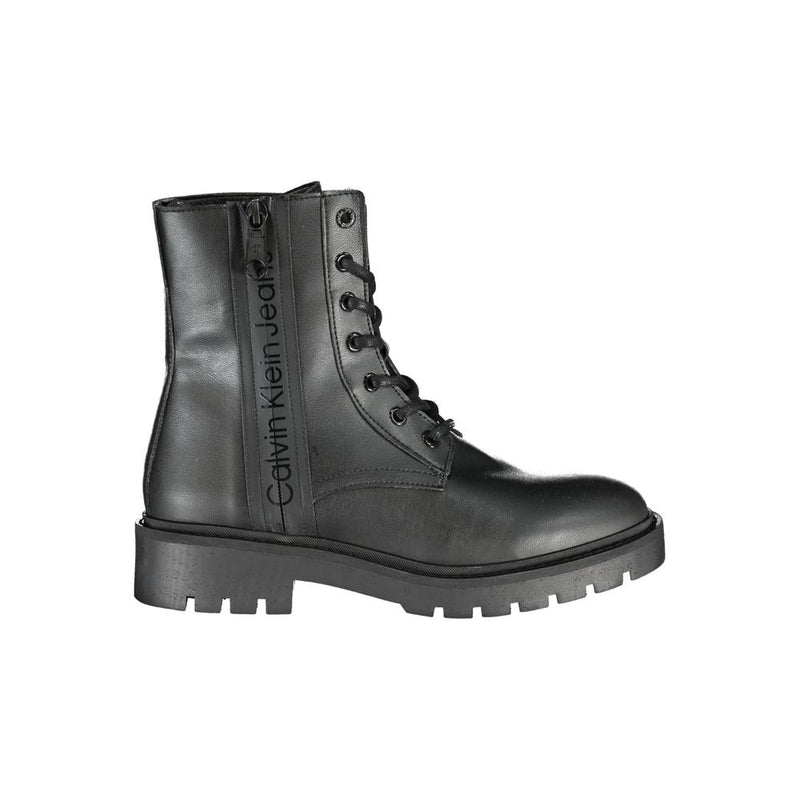Calvin Klein Black Polyester Women Boot - Stylish Ankle Boots