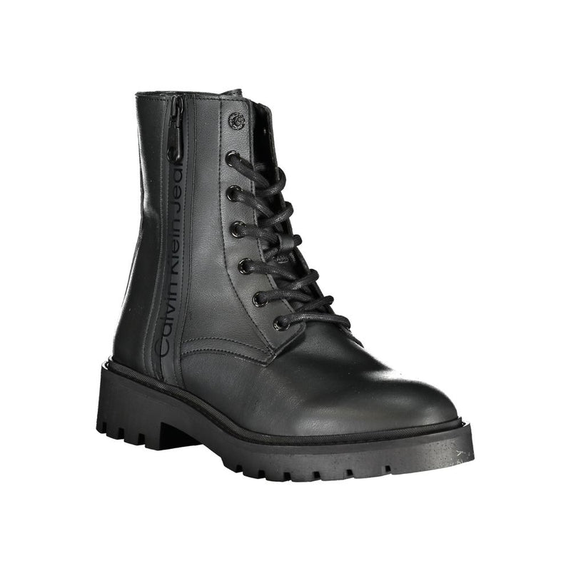 Calvin Klein Black Polyester Women Boot - Stylish Ankle Boots